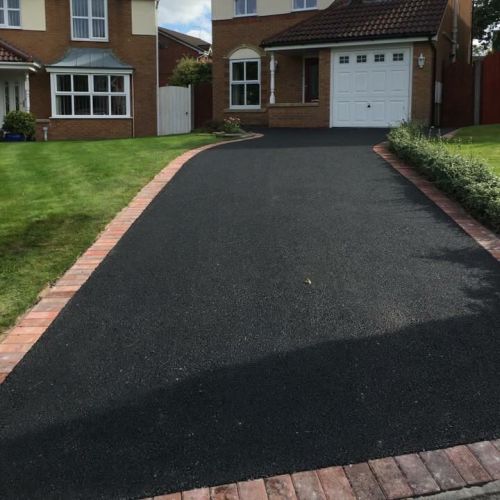 Image shows another tarmac driveway in Somerset, completed by the team at Dynamic Home Improvements Ltd